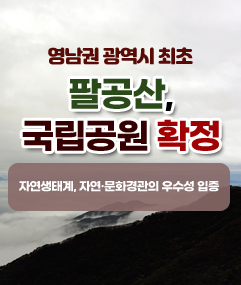 팔공산, 국립공원 확정